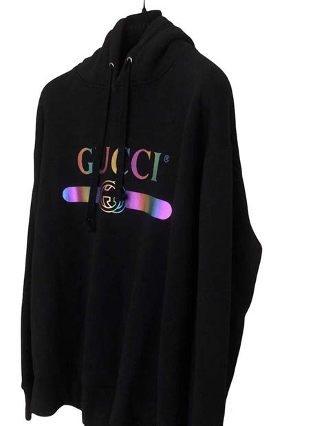 gucci reflective hood|gucci rainbow hoodie.